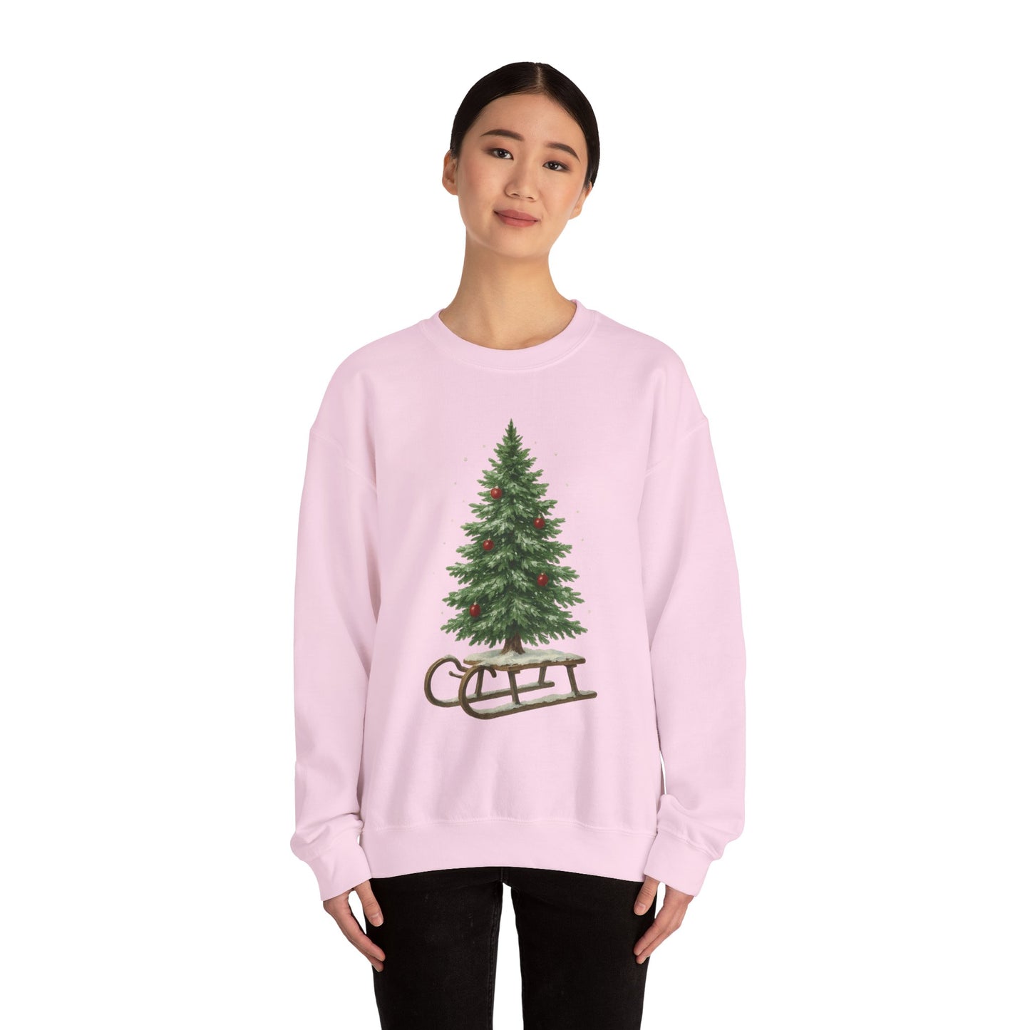 Cozy Christmas Sweater, Holiday Gift, Winter Warmth, Unisex Crewneck, Festive Apparel, Christmas Tree Design, Casual Comfort