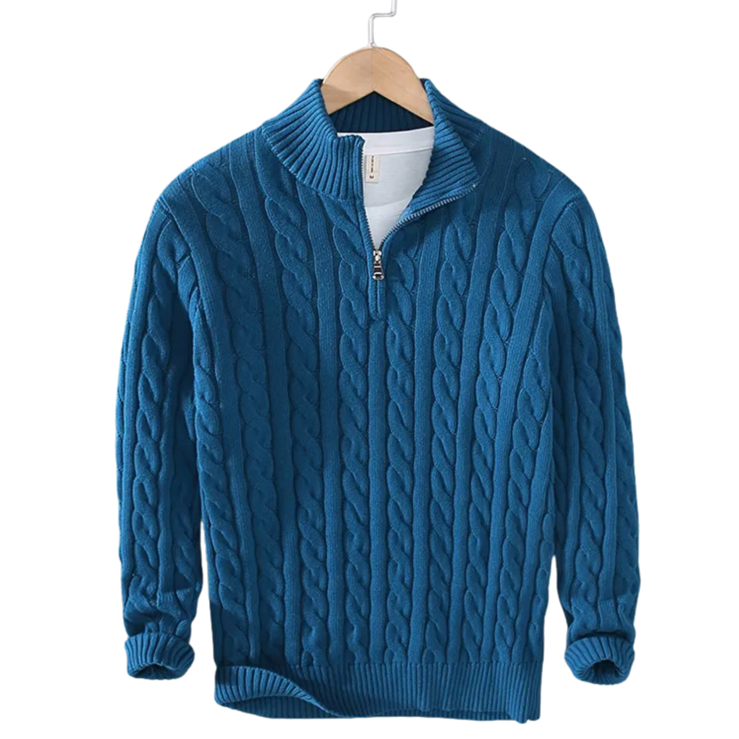 Gentleman Era Cable-Knit Quarter-Zip Sweater