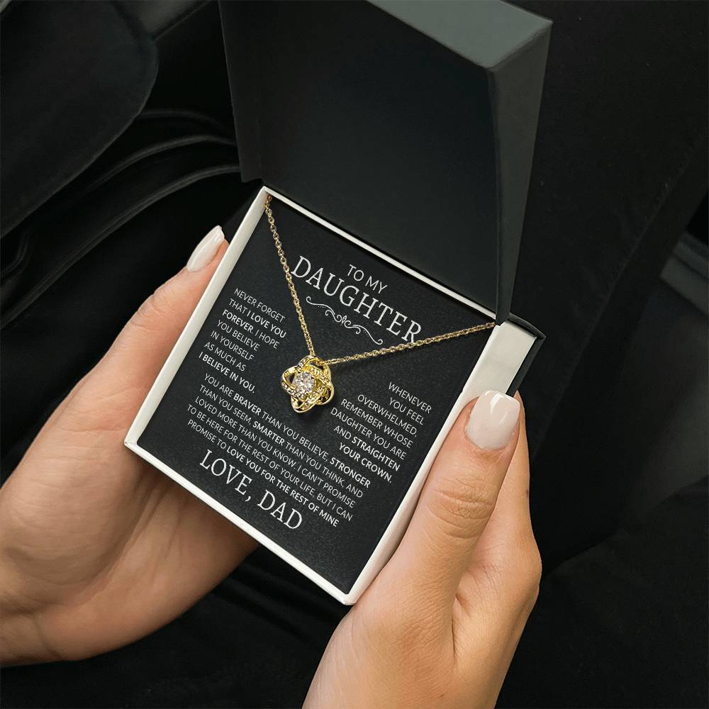 To My Daughter - Never Forget That I Love You Forever Necklace With Message Card