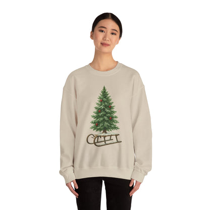 Cozy Christmas Sweater, Holiday Gift, Winter Warmth, Unisex Crewneck, Festive Apparel, Christmas Tree Design, Casual Comfort