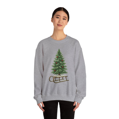 Cozy Christmas Sweater, Holiday Gift, Winter Warmth, Unisex Crewneck, Festive Apparel, Christmas Tree Design, Casual Comfort