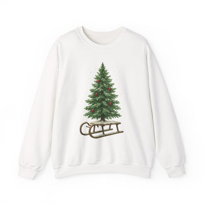 Cozy Christmas Sweater, Holiday Gift, Winter Warmth, Unisex Crewneck, Festive Apparel, Christmas Tree Design, Casual Comfort