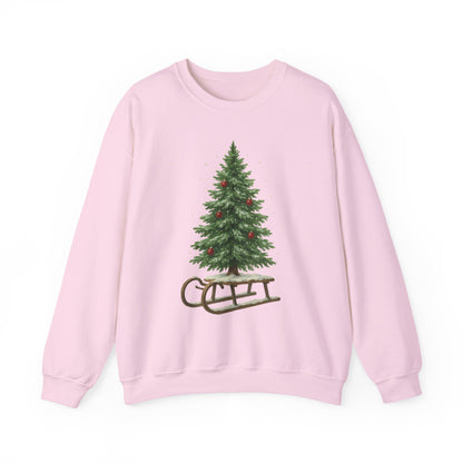 Cozy Christmas Sweater, Holiday Gift, Winter Warmth, Unisex Crewneck, Festive Apparel, Christmas Tree Design, Casual Comfort