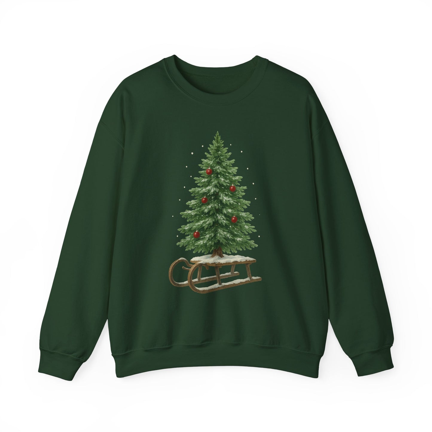 Cozy Christmas Sweater, Holiday Gift, Winter Warmth, Unisex Crewneck, Festive Apparel, Christmas Tree Design, Casual Comfort