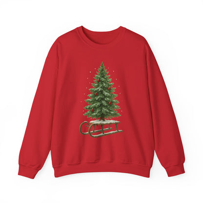 Cozy Christmas Sweater, Holiday Gift, Winter Warmth, Unisex Crewneck, Festive Apparel, Christmas Tree Design, Casual Comfort