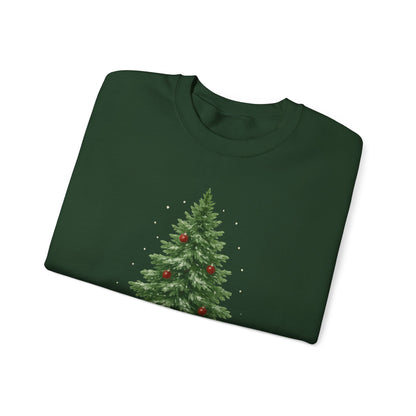 Cozy Christmas Sweater, Holiday Gift, Winter Warmth, Unisex Crewneck, Festive Apparel, Christmas Tree Design, Casual Comfort