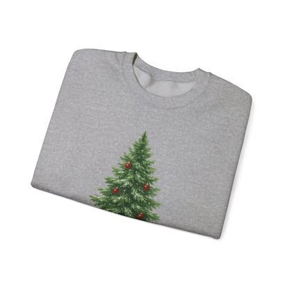 Cozy Christmas Sweater, Holiday Gift, Winter Warmth, Unisex Crewneck, Festive Apparel, Christmas Tree Design, Casual Comfort