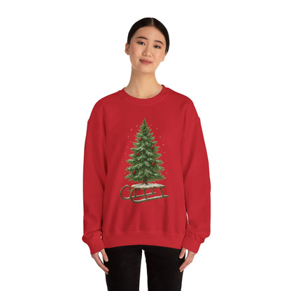 Cozy Christmas Sweater, Holiday Gift, Winter Warmth, Unisex Crewneck, Festive Apparel, Christmas Tree Design, Casual Comfort