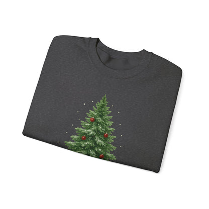 Cozy Christmas Sweater, Holiday Gift, Winter Warmth, Unisex Crewneck, Festive Apparel, Christmas Tree Design, Casual Comfort
