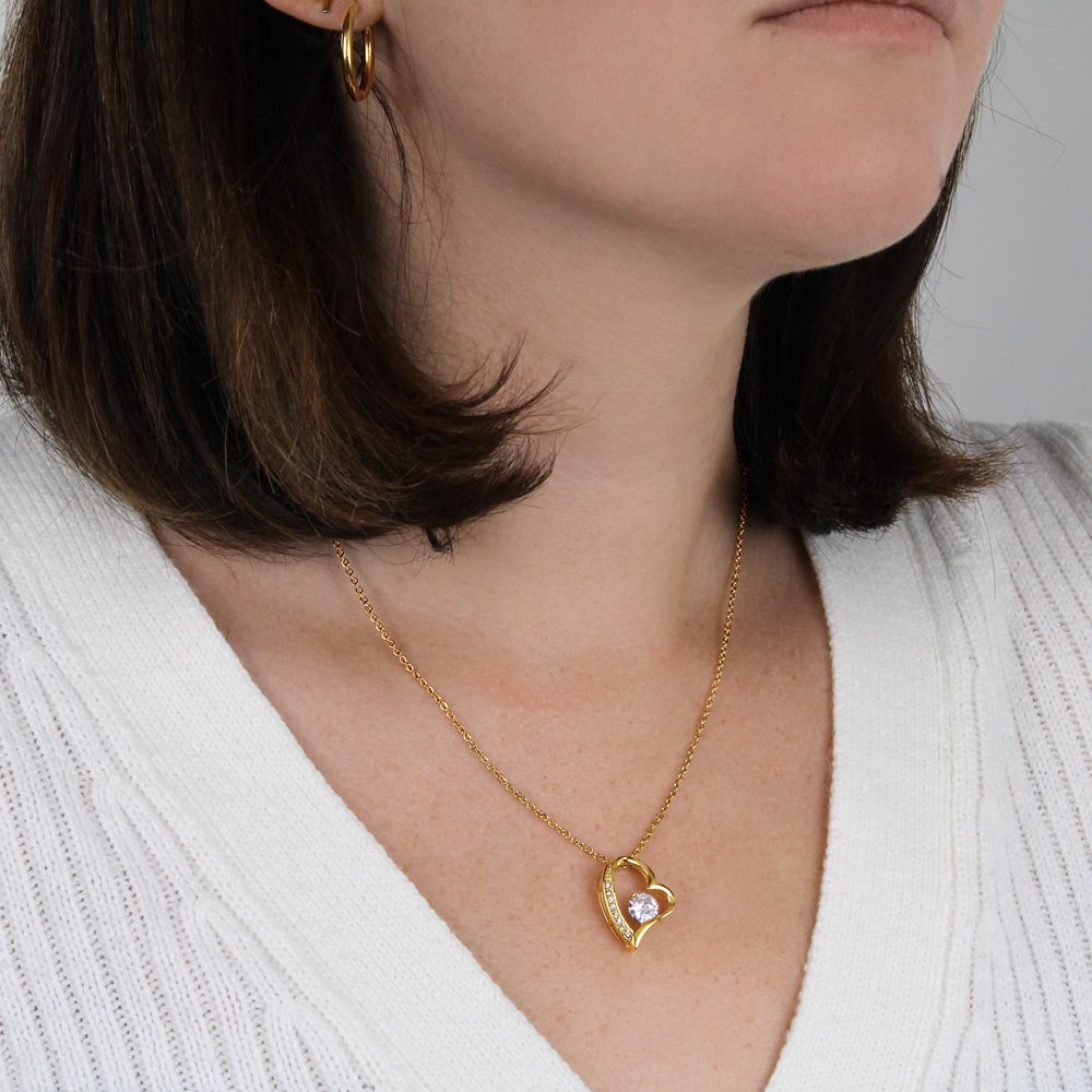 To My Girlfriend For A Lifetime - I May Not Be Your First Date Heart Necklace with Message Card