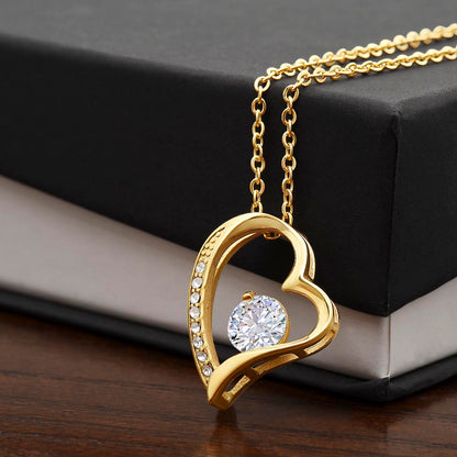To My Soulmate – Meeting You Was Fate Heart Necklace with Message Card