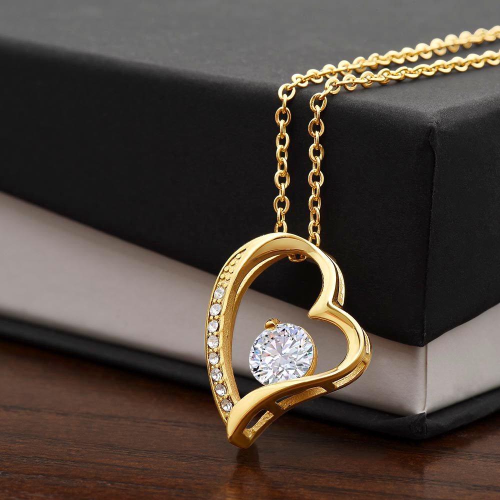 To My Daughter – Forever Love Heart Necklace with Heartfelt Message Card