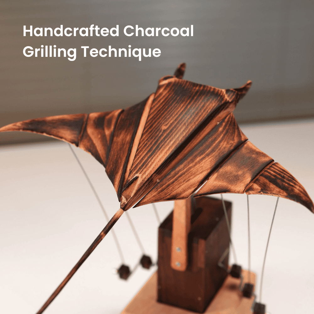 Handcrafted Wooden Manta Ray