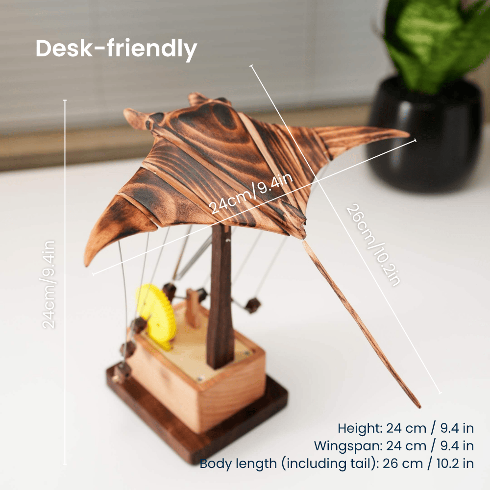 Handcrafted Wooden Manta Ray